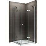 Cadentro - cabine de douche d'angle 80x90 cm - hauteur 180 cm - verre transparent Cadentro - cabine de douche d'angle 80x90 cm - hauteur 180 cm - verre transparent