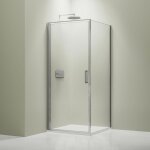 Bernstein - cabine de douche d'angle en verre trempé 6mm, paroi de douche en coin avec porte battante, ... Bernstein - cabine de douche d'angle en verre trempé 6mm, paroi de douche en coin avec porte battante, ...