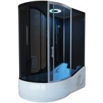 Home deluxe - cabine de douche avec baignoire allin 2in1 sortie latérale : gauche, couleur : noir Home deluxe - cabine de douche avec baignoire allin 2in1 sortie latérale : gauche, couleur : noir