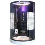 Home deluxe - cabine de douche black pearl avec douche à effet pluie couleur : noir, dimension : 100 ... Home deluxe - cabine de douche black pearl avec douche à effet pluie couleur : noir, dimension : 100 ...