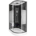 Home deluxe - cabine de douche black pearl avec douche  effet pluie couleur : noir, dimension : 120 ...