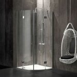 Kiamami valentina - paroi de douche carr�e ouverture angulaire 80x80 en verre 6 mm sans structure london ...