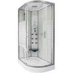 Home deluxe - cabine de douche avec cascade et massage dorsal white pearl couleur : blanc, dimension ...