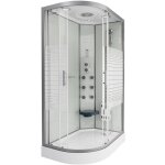 Home deluxe - cabine de douche avec cascade et massage dorsal white pearl couleur : blanc, dimension ...