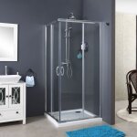 Siro - cabine de douche coulissante d'angle 80x80 cm