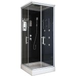 Home deluxe - cabine de douche avec clairage led wave s - 90 x 80 cm