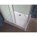 Cabine de douche hydromassante tyral - 6 zones de jets de massage - l90 x l 70 x h212 cm - pluie tropicale ...