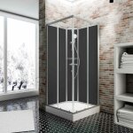Cabine de douche intgrale 90 x 90 x 204 cm, cabine de douche complte schulte avec portes coulissantes, ...
