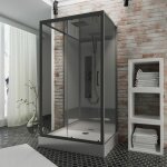 Schulte - cabine de douche int�grale 85 x 115 x 215 cm hydromassante, cabine de douche compl�te, couleur ...