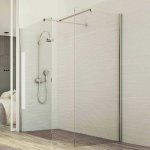 Idralite - cabine de douche paroi en verre transparent 8 mm h 198 mod. walk in corner 70x130 cm