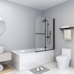 Vidaxl ? cabine de douche pliable 2 panneaux esg 95x140 cm ? verre de s�curit� 4 mm ? structure en aluminium ...