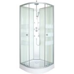 Ondee - zen - cabine de douche hydromassante amelia - porte coulissante - blanc - 1 / 4 c - 80cm