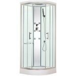 Ondee - zen - cabine de douche hydromassante merida - porte coulissante - quart de cercle 80cm