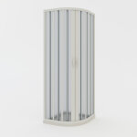 Idralite - cabine parois de douche 1 / 4 de cercle pliante en pvc rond rversible rductible h 185 mod. ...