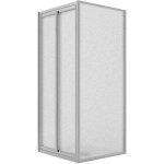 Idralite - cabine paroi de douche 3 cotes saloon 2 volets pivotants cristal opaque h 185