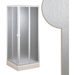 Idralite - cabine paroi de douche angulaire en acrylique mod. smart avec ouverture centrale 75x90 cm