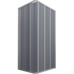 Idralite - cabine paroi de douche pliante angulaire en pvc blanc h 185 avec ouverture latrale mod. flex ...