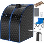 Sauna cabine pliable 1000w, 3l sauna � vapeur portable avec t�l�commande 9 options de minuterie fonction ...