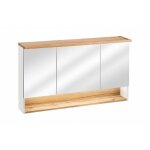 Cabinet de salle de bain avec miroir avec led - 70 x 120 x 25 cm - cara�be white - livraison gratuite ...