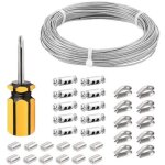 Cable acier 2mm 30m 304 cable acier gain� filin acier avec tendeur cable inox tendeur fil a linge serre ...