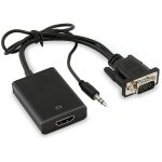 Cble adaptateur convertisseur vga mle vers hdmi femelle sortie 1080 p hd + audio tv av hdtv - liaiki ...