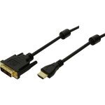 C�ble adaptateur logilink hdmi / dvi fiche m�le hdmi - a, fiche m�le dvi - d 18 + 1 p�les 2. 00 m noir ...