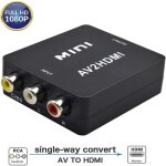 Cble et adaptateur pour vidosurveillance adaptateur rca vers hdmi convertisseur composite 1080p 3rca ...