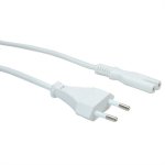 Câble d'alimentation secteur type bipolaire 1, 2 m 230v - blanc Câble d'alimentation secteur type bipolaire 1, 2 m 230v - blanc