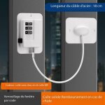Cble antivol pour fentre dverrouillage par mot de passe pour la protection de la maison et le bien ...