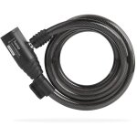 Cble antivol en spirale pour vlo, 120 cm, noir hama
