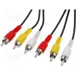 Cable audio video rca 3m male vers male