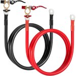 Cable batterie voiture 25mm2, c�ble batterie auto 3awg avc connecteur 100 cm, max. courant 120a, tension ...