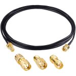 C�ble coaxial sma m�le vers femelle rg174 3 m avec 3 adaptateurs