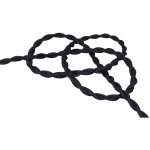 Cble lectrique torsad tissu noir 3 mtres tibelec