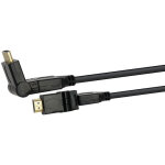 C�ble hdmi articul� 180� 4k ultra hd high speed noir audio / vid�o m�le / m�le 1, 50 m�tre gold sedea ...