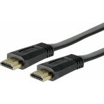 Cordon hdmi plat professionnel noir audio / vidéo mâle / mâle - 2 mètres - gold compatible 3d, 4k Cordon hdmi plat professionnel noir audio / vidéo mâle / mâle - 2 mètres - gold compatible 3d, 4k
