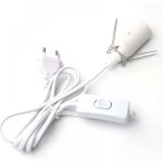Câble pour lampe à sel avec interrupteur - e14 - 1, 8 m - douille pour lampe de sel, blanc Câble pour lampe à sel avec interrupteur - e14 - 1, 8 m - douille pour lampe de sel, blanc