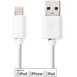 Cable lightning usb 20 apple lightning 8 broches usb a male 480 mbps nickele 200 m rond pvc blanc boite ...