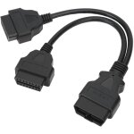 C�ble obd2 16 broches, r�partiteur d'extension 1 vers 2, adaptateur de connecteur de diagnostic automobile, ...