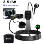 C�ble de recharge type 2 16a 3. 5kw monophas� 8m portable pour tesla bmw junsun