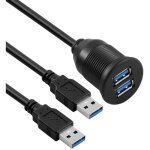 Câble usb 3. 0 à montage encastré mâle vers femelle pour voiture, camion, bateau, moto, tableau de bord ... Câble usb 3. 0 à montage encastré mâle vers femelle pour voiture, camion, bateau, moto, tableau de bord ...