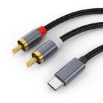 C�ble usb - c vers rca audio, adaptateur usb c pour haut - parleurs, connexion audio num�rique