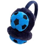 Cache - oreilles d'hiver en fausse fourrure pour enfants, motif football, chaud et pelucheux, pour filles ...