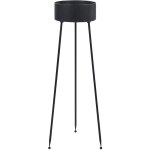 Cache pot de fleurs en acier noir dimensions 33 x 31 x 88 cm pour int�rieur et ext�rieur tendance elegant ...