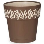 Cache - pot gaia marron plastique (19 x 19 x 19 cm)