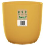 Cache - pot int. flux pot de fleur moutarde - 18 cm