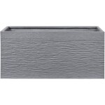 Jardinière cache - pot grise effet pierre en mélange de fibres 37 x 80 x 38 cm bac à fleurs au design ... Jardinière cache - pot grise effet pierre en mélange de fibres 37 x 80 x 38 cm bac à fleurs au design ...