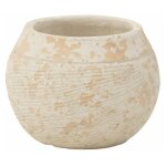 Cache - pot rond design 'rustique' 23cm blanc Cache - pot rond design 'rustique' 23cm blanc