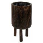 Cache - pot sur pied en bois froto 34cm marron Cache - pot sur pied en bois froto 34cm marron