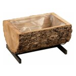 Cache - pot sur pied 'tronc en bois' 40cm naturel Cache - pot sur pied 'tronc en bois' 40cm naturel